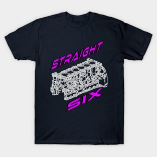 Engine Block Straight 6 (Purple) T-Shirt